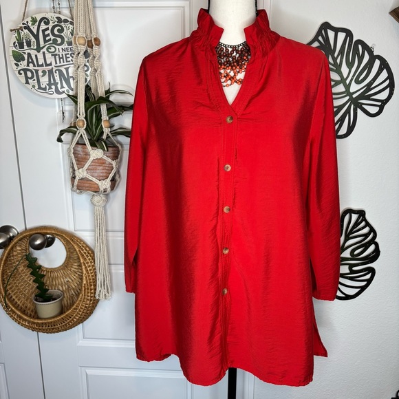 NWOT MULTIPLES Alessia Red Top - Picture 4 of 6